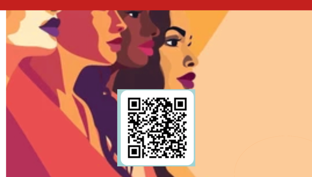 Empower Her Event with illustration of 4 women of color.